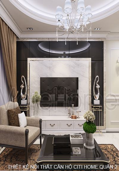 Thiết kế nội thất chung cư tân cổ điển tại Citihome - Quận 2