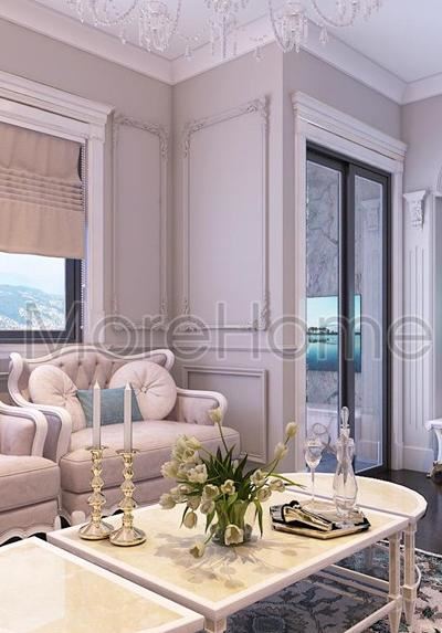 Thiết kế nội thất căn hộ chung cư tân cổ điển Ruby Tower - chị Trang 