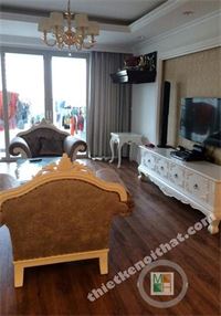 Thi công nội thất chung cư tân cổ điển tại Mandarin Garden Hòa Phát